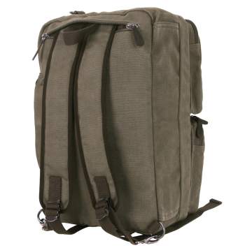 Canvas Briefcase Messenger Shoulder Bag Backpack