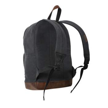 Canvas & Leather Vintage Teardrop Backpack