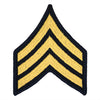 Army Gold / Blue Sergeant (E-5) Chevron Set Female (1 Pair)