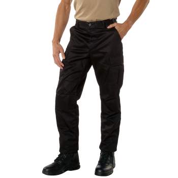 German Army style BDU cargo pants black durable combat uniform classic -  GoMilitar