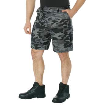 Black Camouflage BDU Shorts