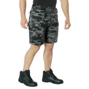 Black Camouflage BDU Shorts