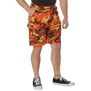 Savage Orange Camouflage BDU Shorts