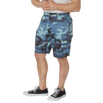 Sky Blue Camouflage BDU Shorts