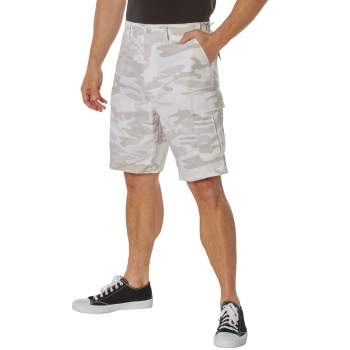 White Camouflage BDU Shorts