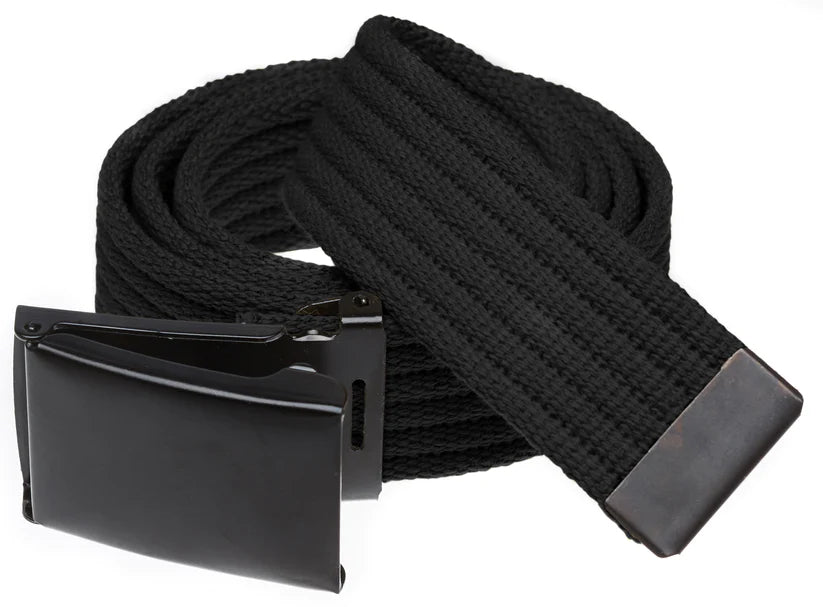 Ribbed Web Belt With Flip Top Buckle - Army Navy Gear