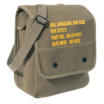 Canvas Map Case Messenger Shoulder Bag