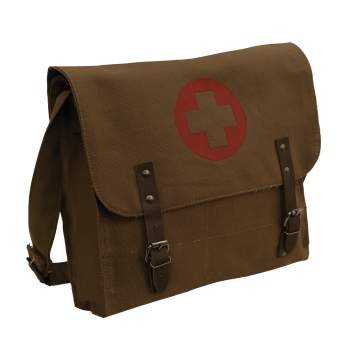 Canvas Medic Bag With Cross Messenger Shoulder Bag