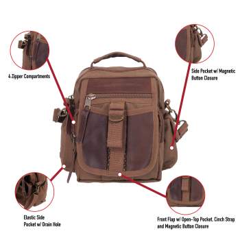 Canvas & Leather Vintage Travel Shoulder Bag