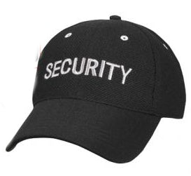 Embroidered Air Mesh Security Hat Black