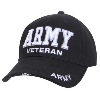3D Embroidered Army Veteran Text Hat