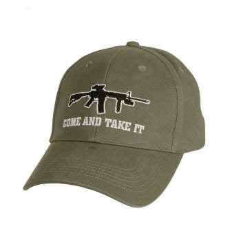 Embroidered Come And Take It Hat Olive