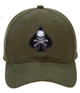 Embroidered Death Spade Hat Olive