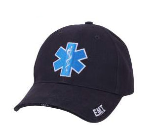 Embroidered EMT Star of Life Hat Navy Blue