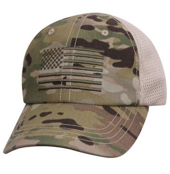 Embroidered Flag Mesh Back Tactical Hat