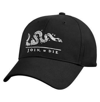 Embroidered Join Or Die Hat Black