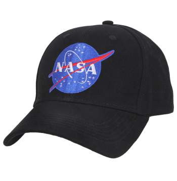 Embroidered NASA Logo Hat Black