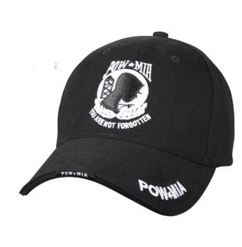 Embroidered POW/MIA Hat Black