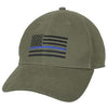 Embroidered Thin Blue Line US Flag Hat