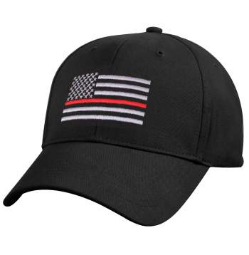 Embroidered Thin Red Line US Flag Hat - Army Navy Gear