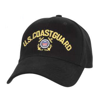 Embroidered US Coast Guard Hat Black