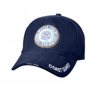 Embroidered US Coast Guard Insignia Hat Navy Blue