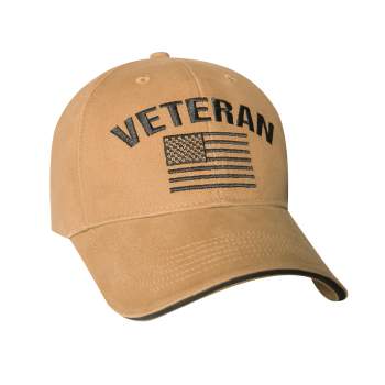 Embroidered Vintage Veteran US Flag Hat
