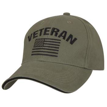 Embroidered Vintage Veteran US Flag Hat