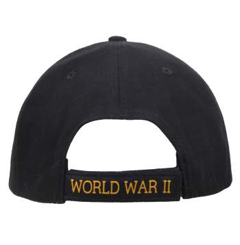 Embroidered World War II Veteran Hat Black