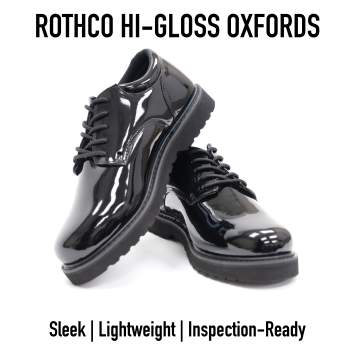 High Gloss Military Uniform Oxford Dress Shoe With Work Sole