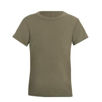 Kids Solid Color Military T-Shirt