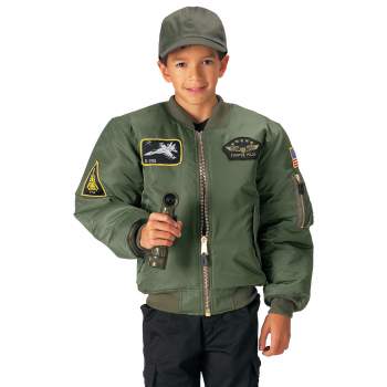 Kids MA-1 Flight Jacket With Patches