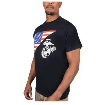 US Flag / USMC Eagle, Globe, Anchor T-Shirt