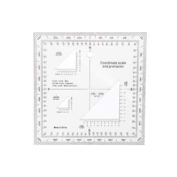 Military Map Coordinate Scale Protractor