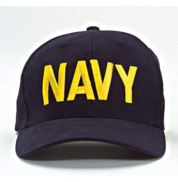 Embroidered Navy Text Hat