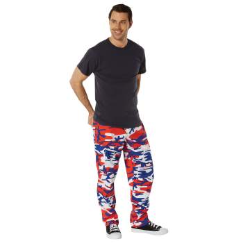 Red, White, & Blue Camouflage BDU Pants