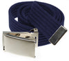 Ribbed Web Belt With Flip Top Buckle