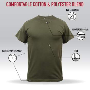 Solid Color Military T-Shirt