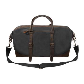 Vintage Canvas Leather Oversize Travel Bag