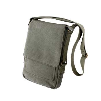 Vintage Canvas Military Tech Messenger Shoulder Bag