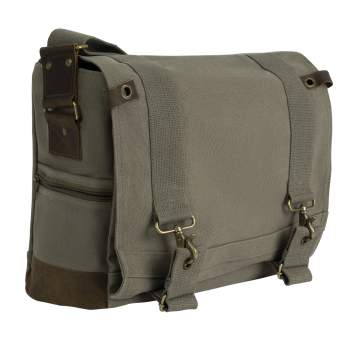 Vintage Canvas & Leather B-15 Pilot Messenger Shoulder Bag