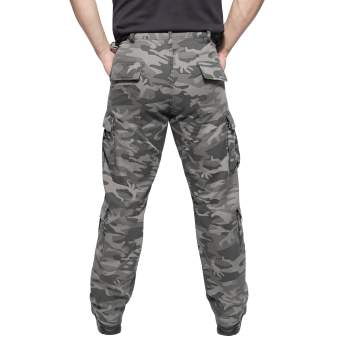 Vintage Paratrooper Fatigue Pants Black Camouflage