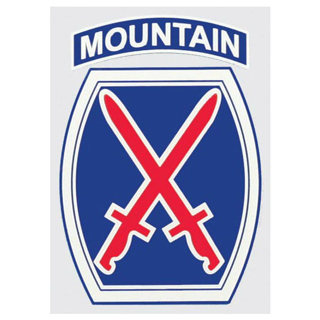 10th Mountain Division Decal - Indy Army Navy