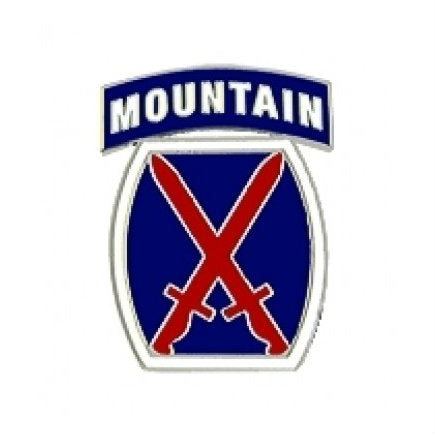 10th Mountain Division Hat Pin (1 Inch)