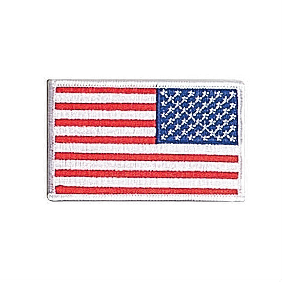 Reverse White Border Flag Patch