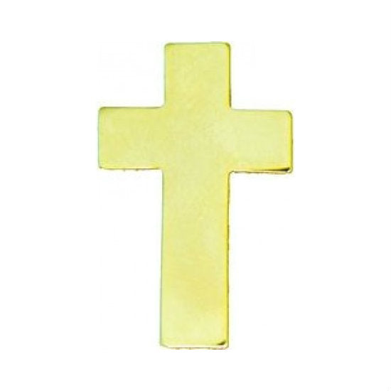 Gold Chaplain's Cross Hat Pin (1 Inch)