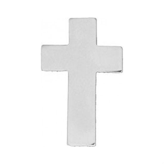 Silver Chaplain's Cross Hat Pin (1 Inch)