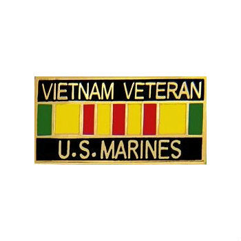 Marine Vietnam Veteran Hat Pin (1 1/8 Inch)