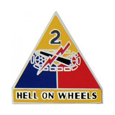 2nd Armored Division Hat Pin (1 Inch)