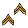 Army Male Gold / Green Corporal Chevron (1 Pair)